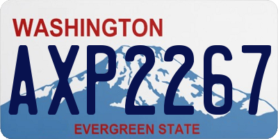 WA license plate AXP2267