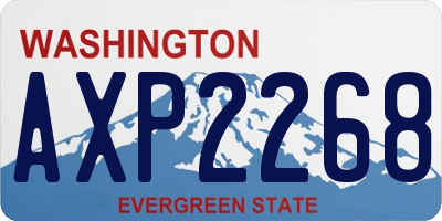 WA license plate AXP2268