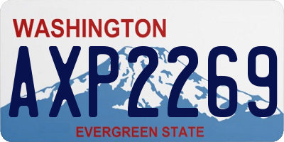 WA license plate AXP2269