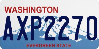 WA license plate AXP2270