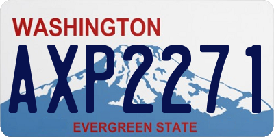 WA license plate AXP2271