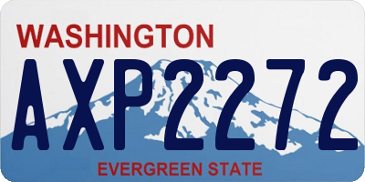 WA license plate AXP2272