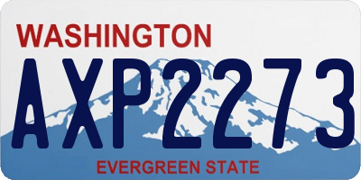 WA license plate AXP2273
