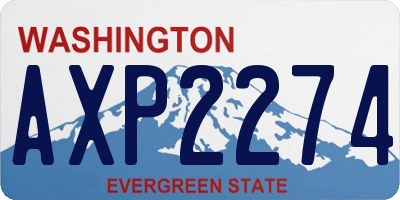 WA license plate AXP2274