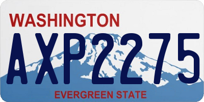 WA license plate AXP2275