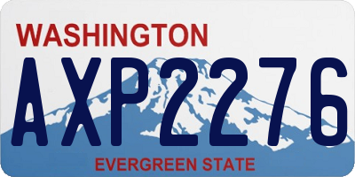 WA license plate AXP2276
