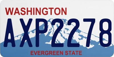 WA license plate AXP2278