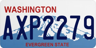 WA license plate AXP2279