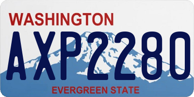 WA license plate AXP2280