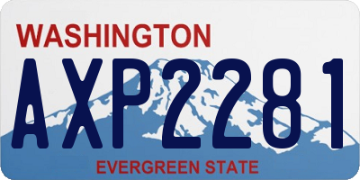 WA license plate AXP2281