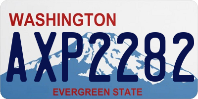 WA license plate AXP2282