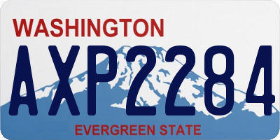 WA license plate AXP2284