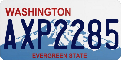 WA license plate AXP2285