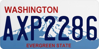 WA license plate AXP2286