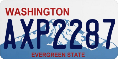 WA license plate AXP2287