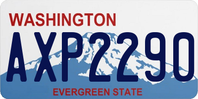 WA license plate AXP2290