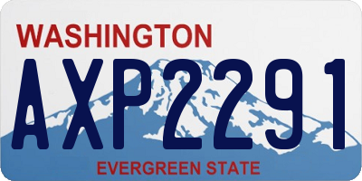 WA license plate AXP2291