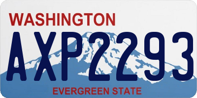 WA license plate AXP2293
