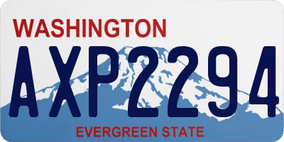 WA license plate AXP2294