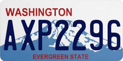WA license plate AXP2296