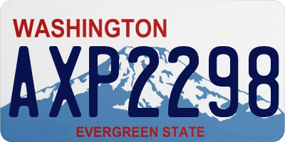 WA license plate AXP2298