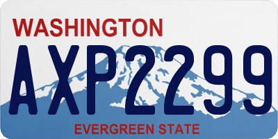WA license plate AXP2299