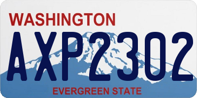 WA license plate AXP2302