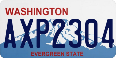 WA license plate AXP2304