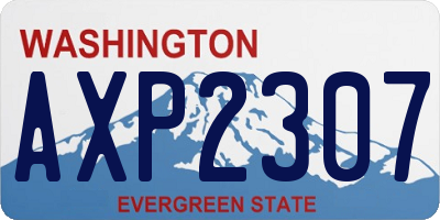 WA license plate AXP2307