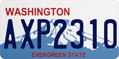 WA license plate AXP2310