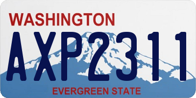 WA license plate AXP2311