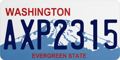 WA license plate AXP2315
