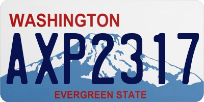 WA license plate AXP2317
