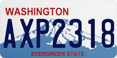 WA license plate AXP2318