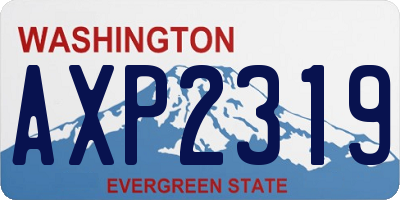 WA license plate AXP2319