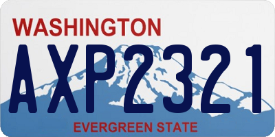 WA license plate AXP2321