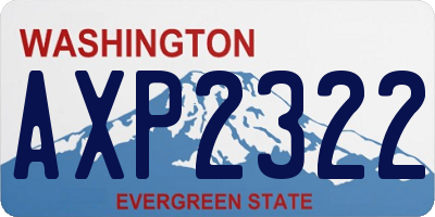 WA license plate AXP2322