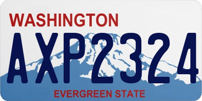 WA license plate AXP2324