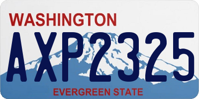 WA license plate AXP2325