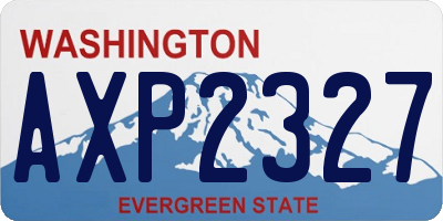 WA license plate AXP2327