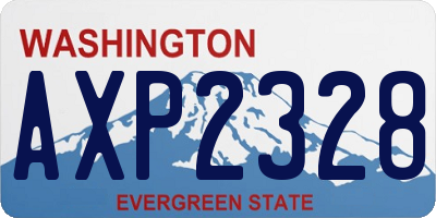 WA license plate AXP2328