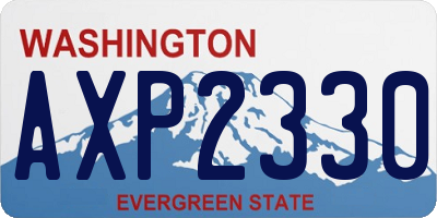 WA license plate AXP2330
