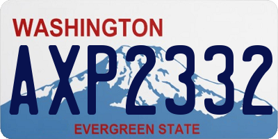 WA license plate AXP2332