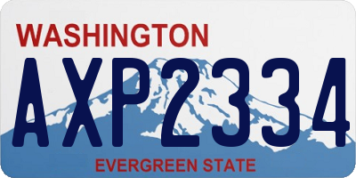 WA license plate AXP2334