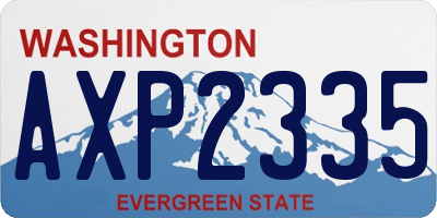 WA license plate AXP2335