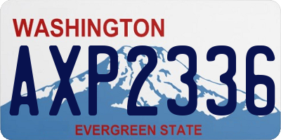 WA license plate AXP2336
