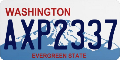 WA license plate AXP2337