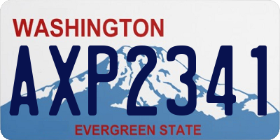 WA license plate AXP2341