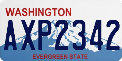 WA license plate AXP2342