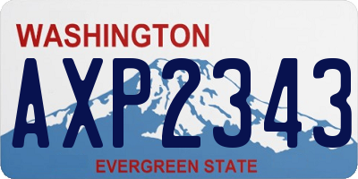 WA license plate AXP2343